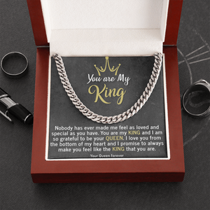 You are My King | Cuban Link Chain Necklace for Your King | Made in USA
