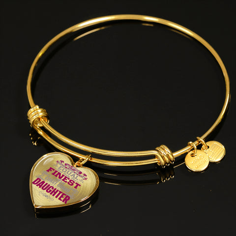 Image of Heart Pendant Bangle | Gift for Coast Guard's Daughter