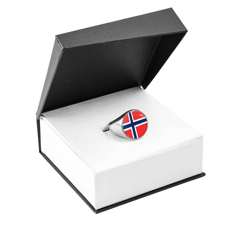 Norwegian High Quality Flag Ring - Perfect gift for a Norwegian or someone that loves Norway.