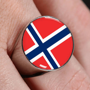 Norwegian High Quality Flag Ring - Perfect gift for a Norwegian or someone that loves Norway.