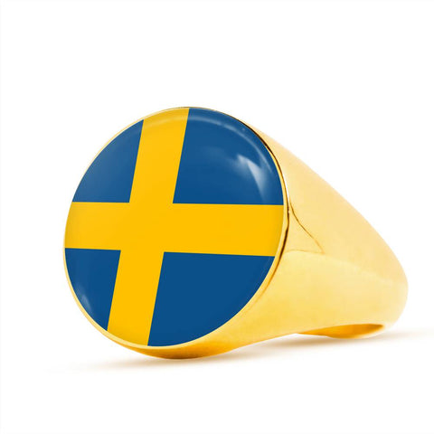 Swedish High Quality Flag Ring - Perfect gift for a Swedes or someone that loves Sweden.