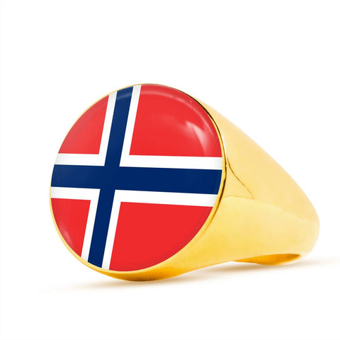 Norwegian High Quality Flag Ring - Perfect gift for a Norwegian or someone that loves Norway.