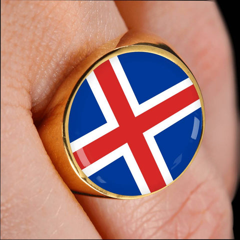 Image of Iceland High Quality Flag Ring - Perfect gift for a Icelandic or someone that loves Iceland.