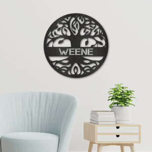 Personalized Tree of Life Metal Art Sign | Made in USA