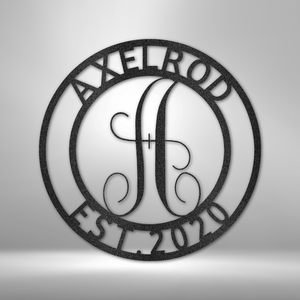 Personalized Family Name Metal Art Sign | Made in USA