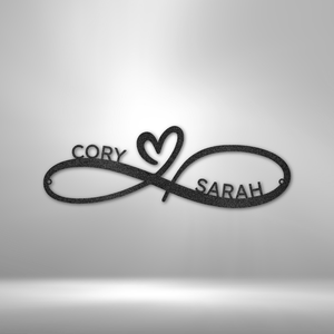 Personalized Infinity Couples Metal Art Sign |  Made in USA