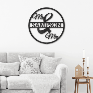 Personalized Round Family Metal Art Sign | Made in USA