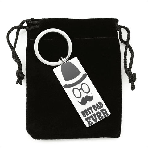 Personalized Rectangle Keychain | Gift to Dad | Best Dad Ever