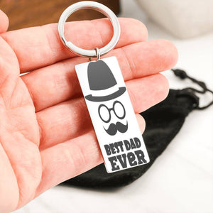 Personalized Rectangle Keychain | Gift to Dad | Best Dad Ever
