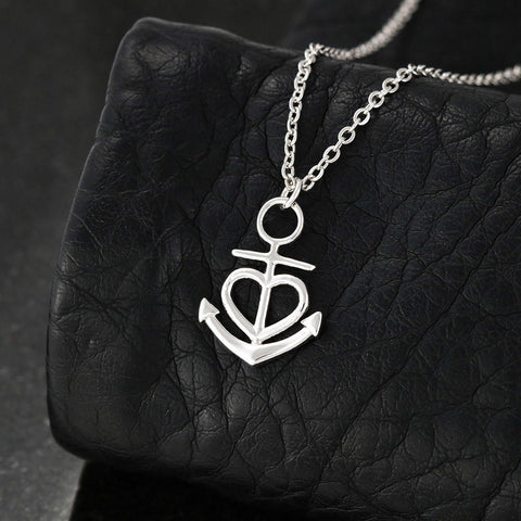 Image of Heart-Shaped  Anchor Necklace