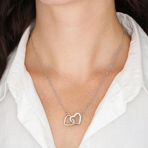 Image of Two Hearts Interlocked Together Necklace | Friendship Necklace