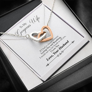 Interlocking Hearts Necklace for My Gorgeous Wife