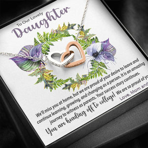 Is Your Daughter Heading Off To College? Surprise Her With This Interlocking Hearts Necklace