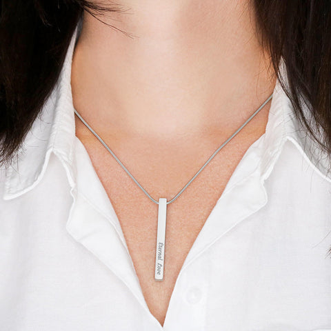 Image of Personalized Vertical Bar Necklace | Friendship Necklace