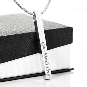 Personalized Vertical Bar Necklace | Friendship Necklace