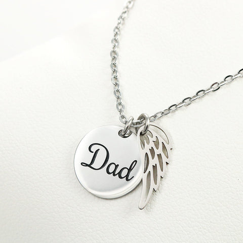 Dad Remembrance Necklace | Gift to Dad | Engraved "Dad"