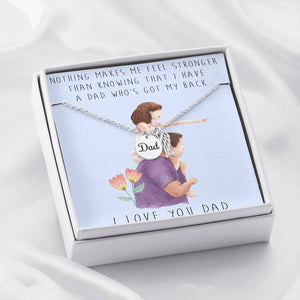 Dad Remembrance Necklace | Gift to Dad | Engraved "Dad"