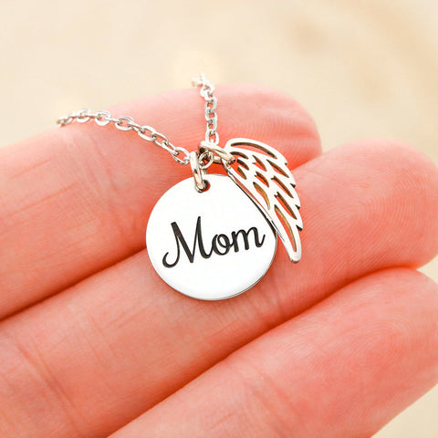 "Mom" Engraved Necklace | Gift for a Future Mom | Gift for Expecting Mother | Husband's Gift to Pregnant Wife
