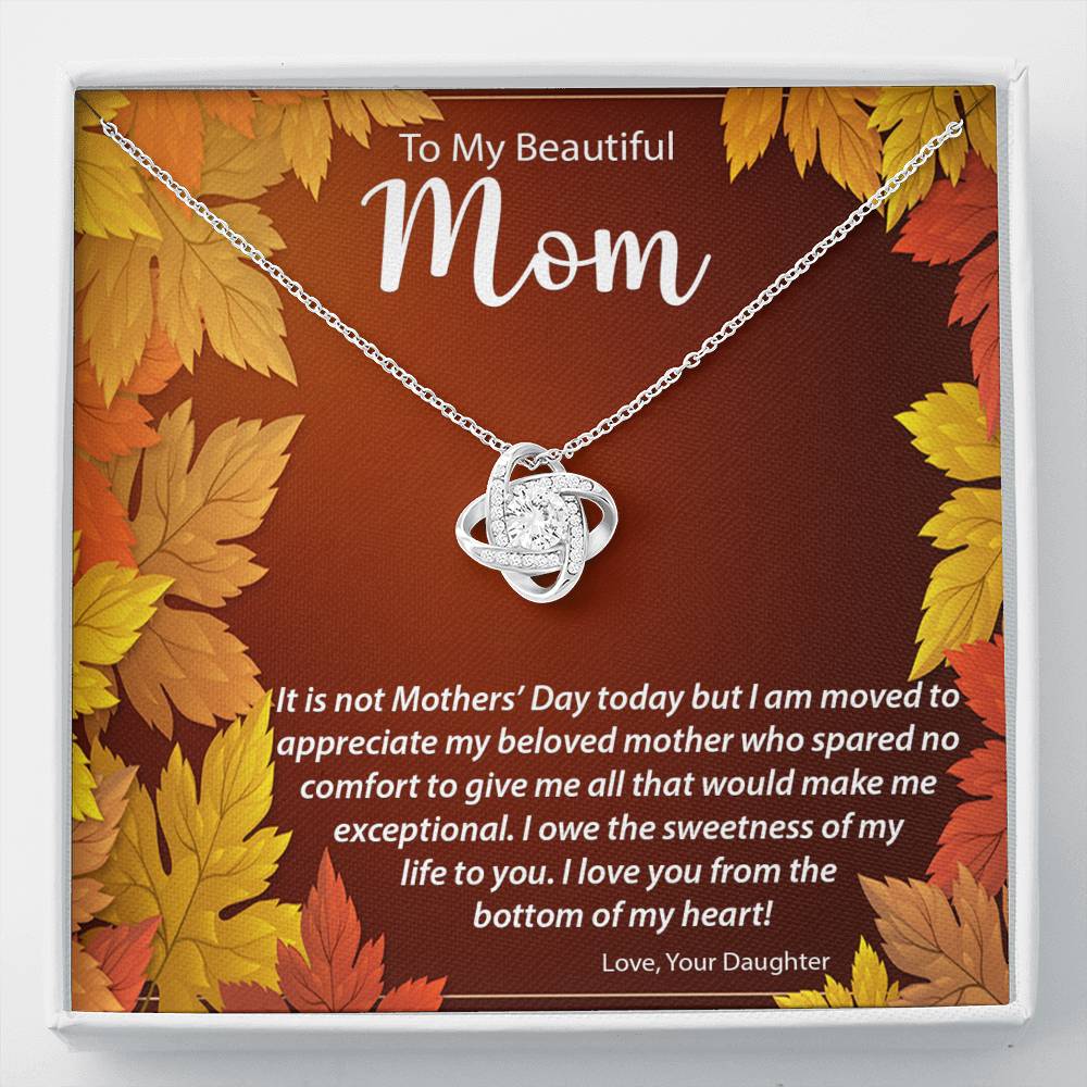 Love Knot Necklace | Surprise Your Mom With This Perfect Thanksgiving Gift