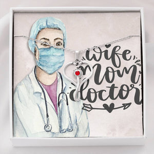 Heart Shaped Stethoscope Necklace | Mom Doctor