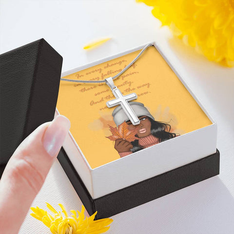 Image of Stainless Steel Cross Necklace | Inspiring Message for Dear Friend