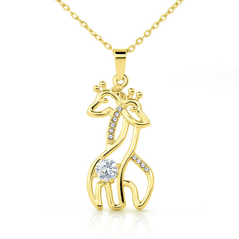 To My Daughter Giraffe Pendant - I will Always be Here Standing Behind You