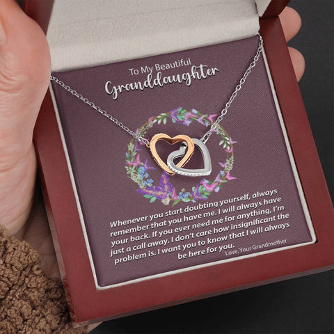 Image of Interlocking Hearts Necklace  | Surprise Your Granddaughter with This Perfect Gift
