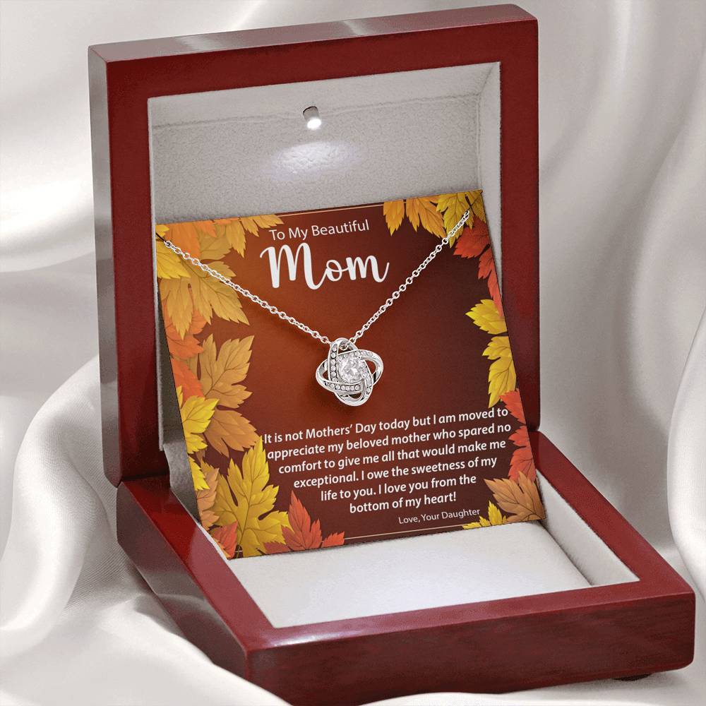 Love Knot Necklace | Surprise Your Mom With This Perfect Thanksgiving Gift