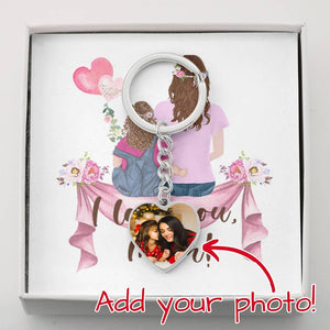 Personalized Photo Heart Keychain