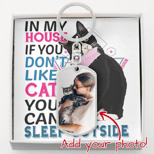 Personalized Photo Keychain | Gift for Cat Mom