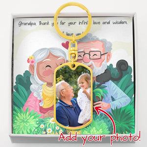 Personalized Photo Keychain | Personalized Gift for Grandpa
