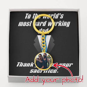 Personalized Circle Photo Keychain