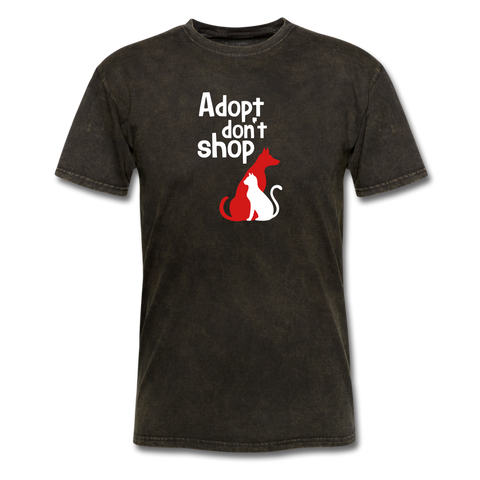 Image of Adopt don't Shop Men's T-Shirt - mineral black