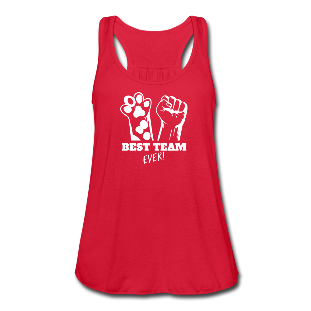 Best Team Ever Women's Flowy Tank Top by Bella - red