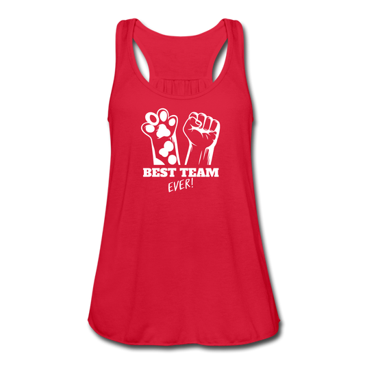 Best Team Ever Women's Flowy Tank Top by Bella - red