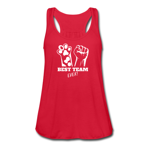 Image of Best Team Ever Women's Flowy Tank Top by Bella - red