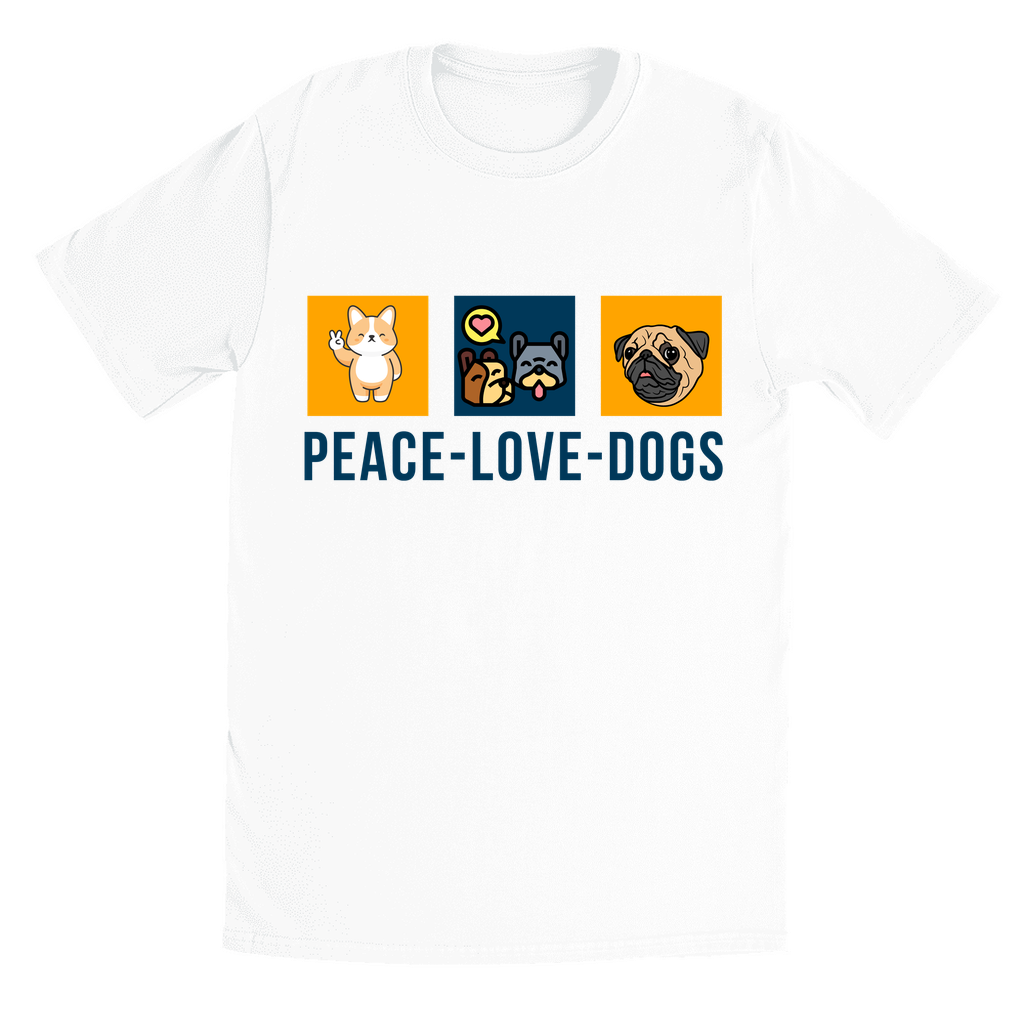 Black and White T-Shirts | Peace-Love-Dogs