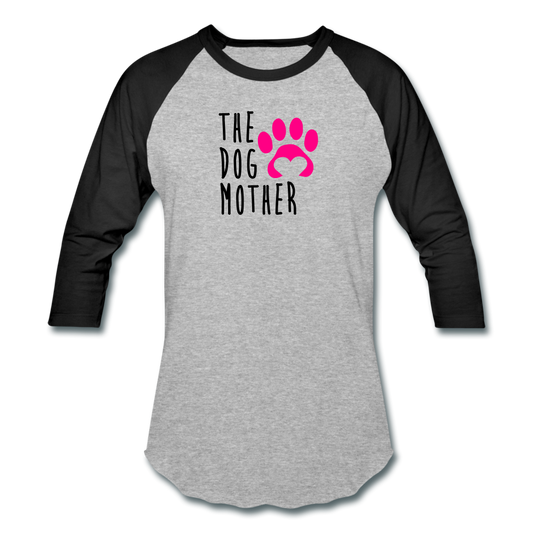 The Dog Mother - Baseball T-Shirt - heather gray/black