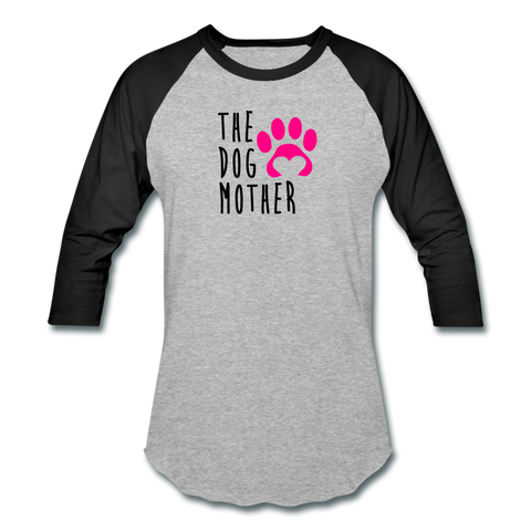Image of The Dog Mother - Baseball T-Shirt - heather gray/black