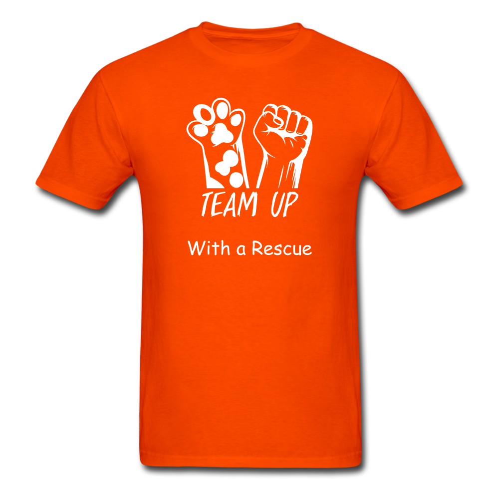 Team Up with a Rescue Men's T-Shirt - orange