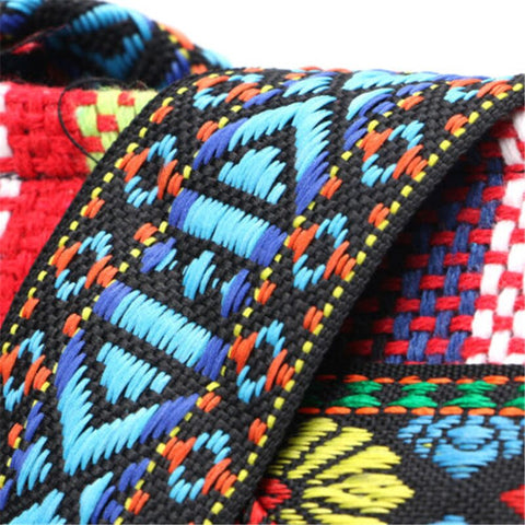 Fashionable Boho Bags | Made of bright fabrics with intricate designs.