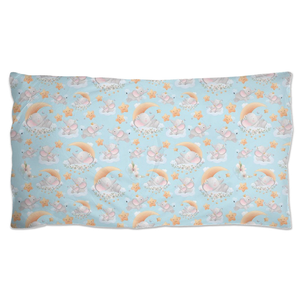 Pillow Shams with Cute Sleeping Elephant Design