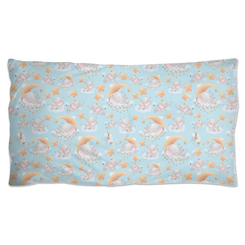 Image of Pillow Shams with Cute Sleeping Elephant Design