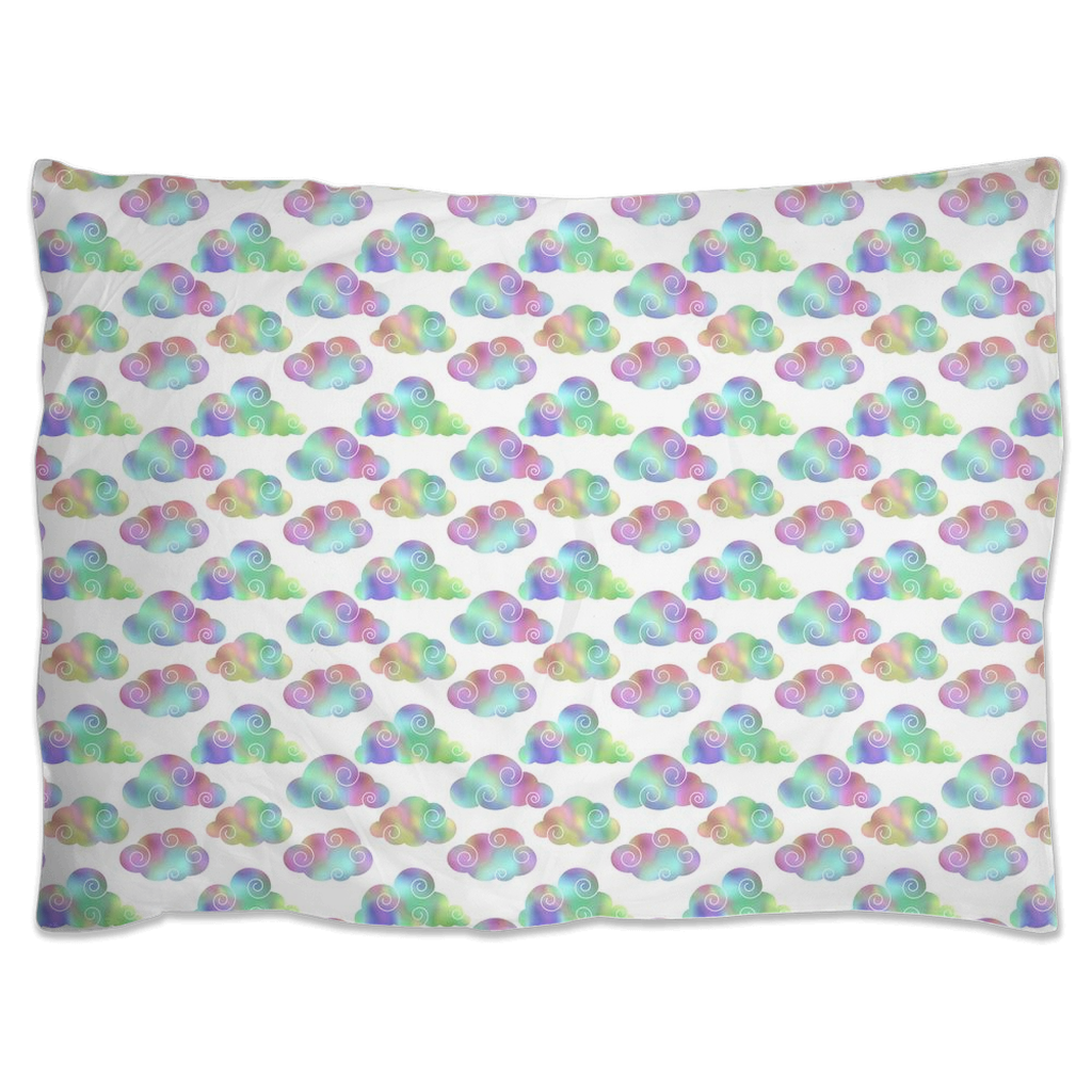 Pillow Shams with Colorful Gradient Clouds