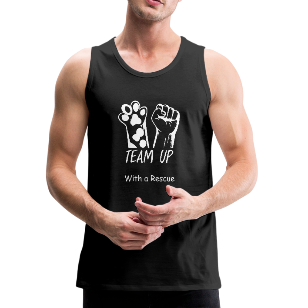 Team Up with a Rescue - Men’s Premium Tank - black