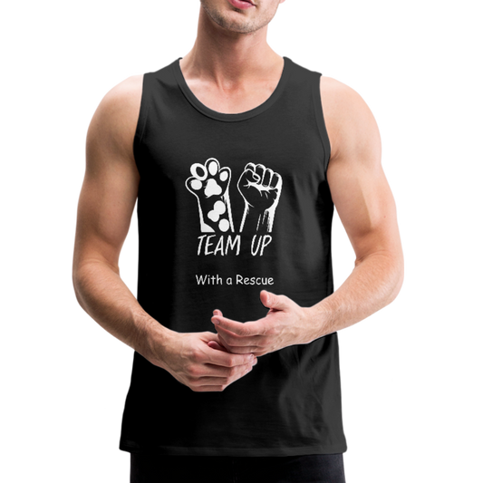 Team Up with a Rescue - Men’s Premium Tank - black