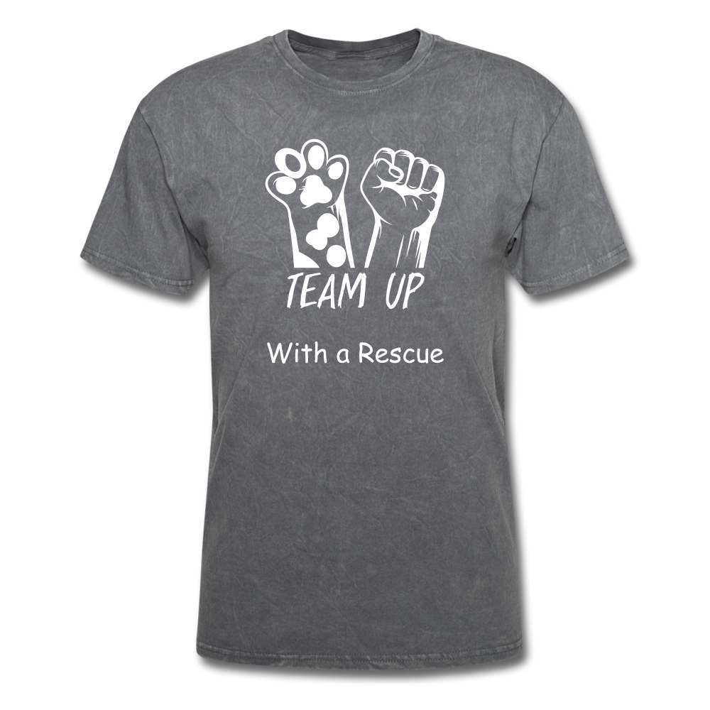 Team Up with a Rescue Men's T-Shirt - mineral charcoal gray