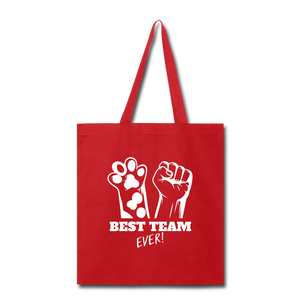 Best Team Ever Tote Bag - red