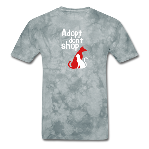 Image of Adopt don't Shop Men's T-Shirt - grey tie dye