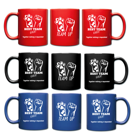 Image of Best Team Ever Full Color Mug Pets and Humans make a Great Team.